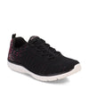 Peltz Shoes  Women's Skechers Virtue Sneaker BLACK PINK 104411-BKPK