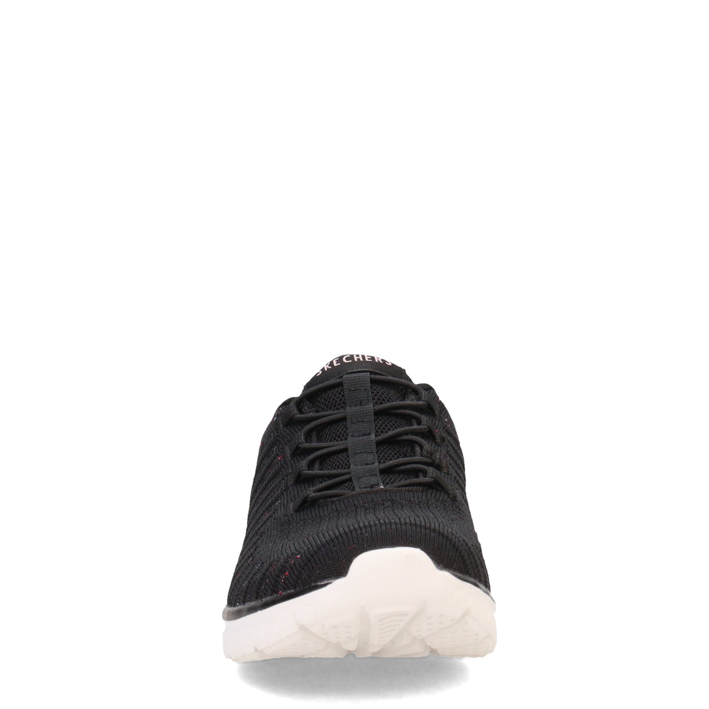 Peltz Shoes  Women's Skechers Virtue Sneaker - Wide Width BLACK PINK 104411W-BKPK