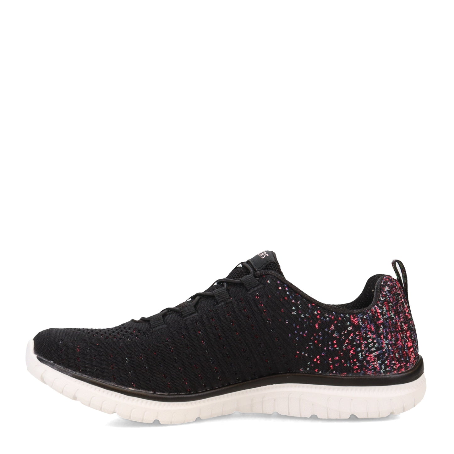 Peltz Shoes  Women's Skechers Virtue Sneaker - Wide Width BLACK PINK 104411W-BKPK