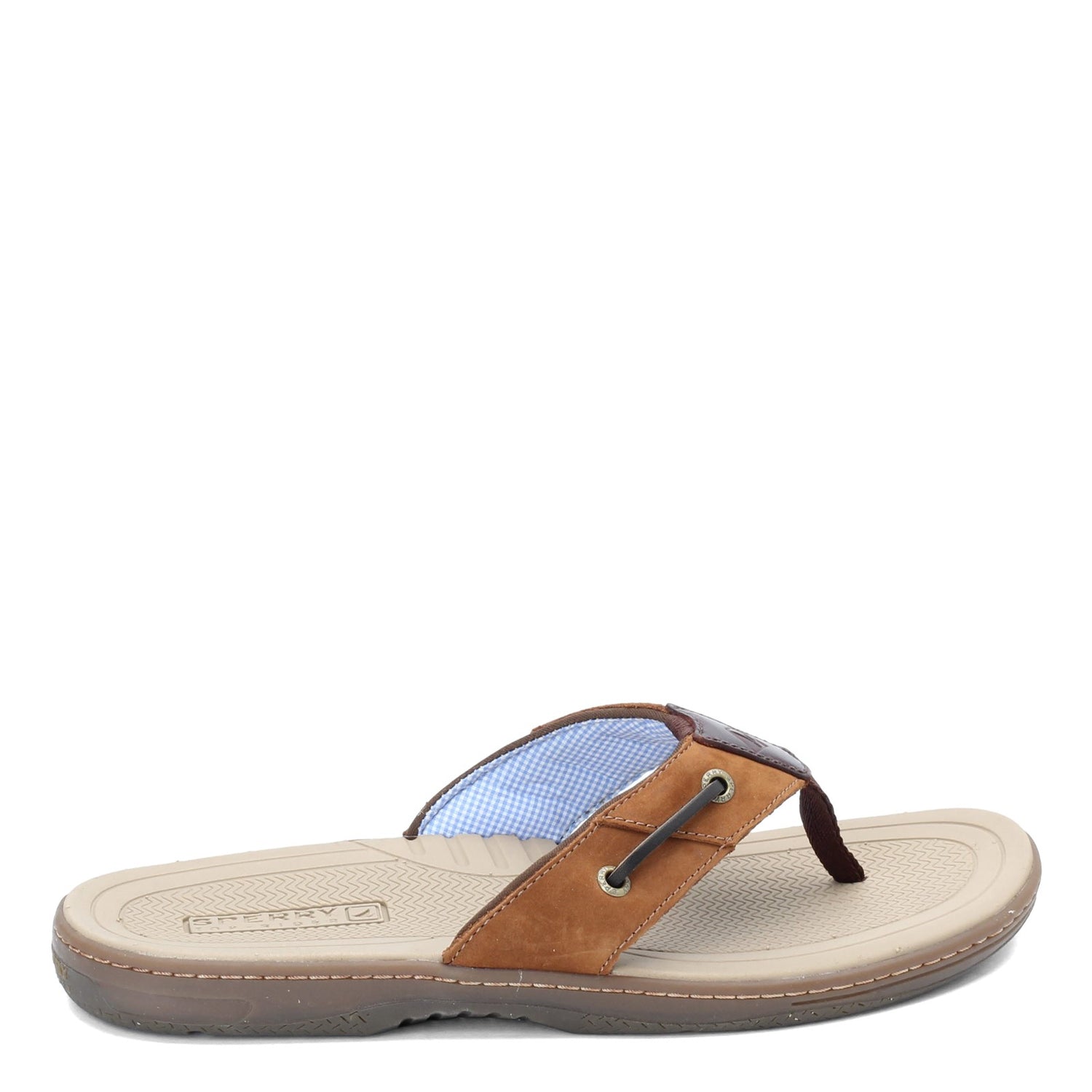 Peltz Shoes  Men's Sperry Baitfish Sandal BROWN BRN NUBUCK 1048735