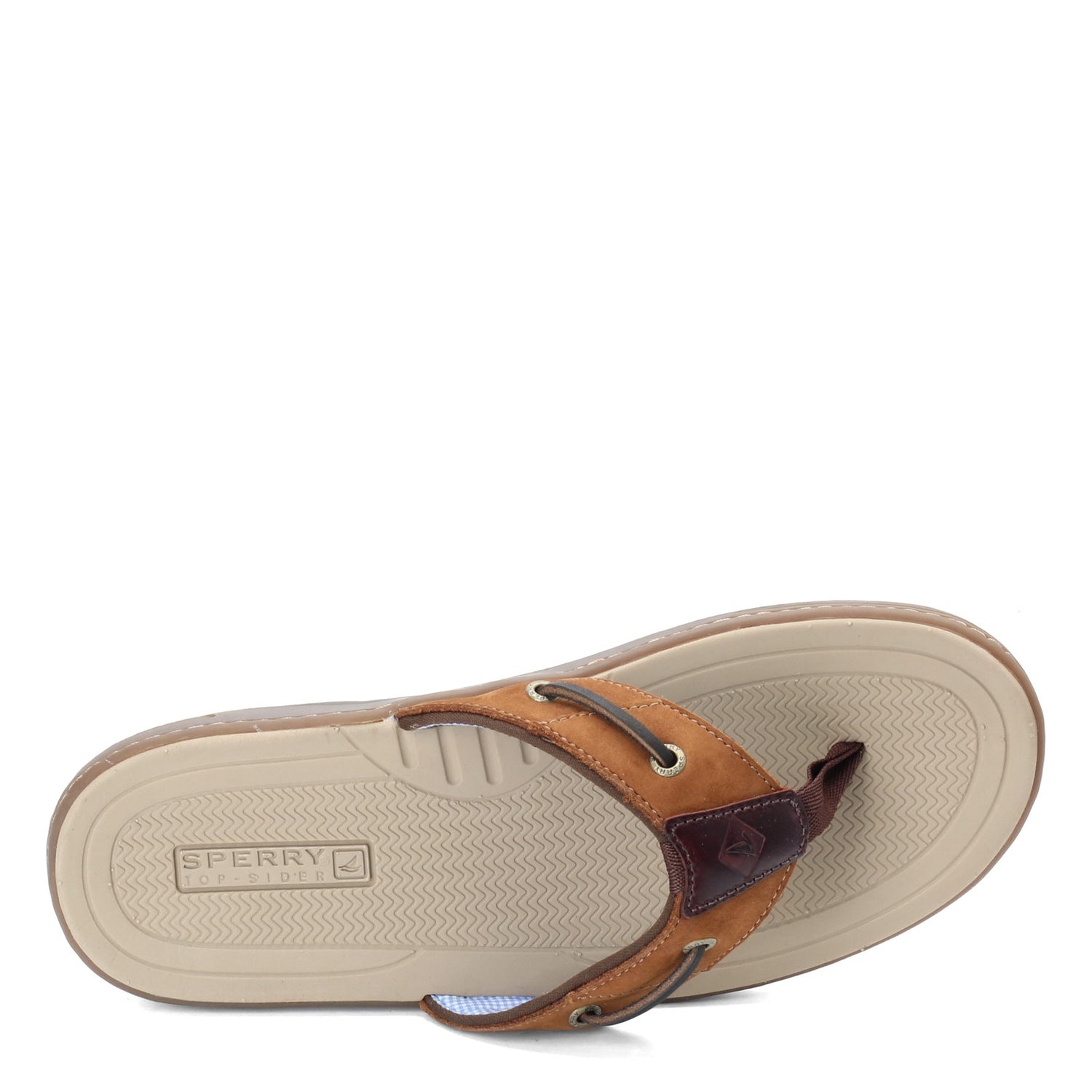 Peltz Shoes  Men's Sperry Baitfish Sandal BROWN BRN NUBUCK 1048735