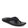 Peltz Shoes  Men's OluKai Maha Thong Sandal Black Black 10518-4040