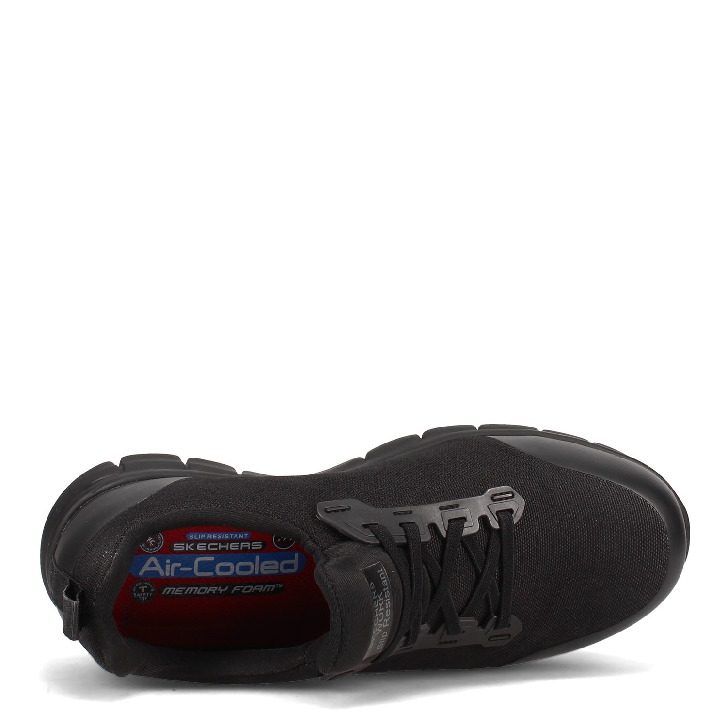 Peltz Shoes  Women's Skechers Work Sure Track - Irmo Alloy Toe Shoe BLACK 108003-BLK
