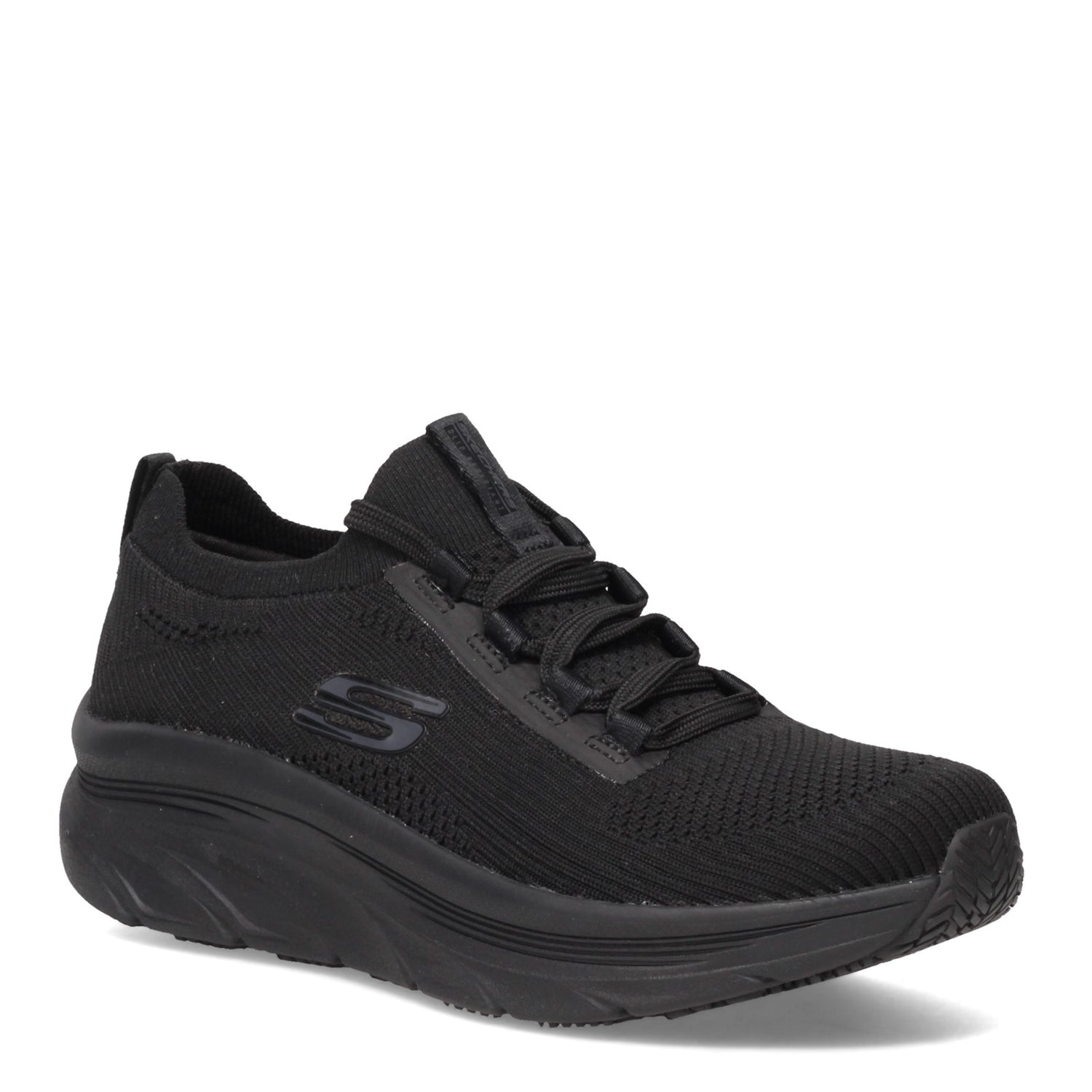 Peltz Shoes  Women's Skechers Work Relaxed Fit: D'Lux Walker SR - Ozema Work Shoe BLACK 108017-BLK