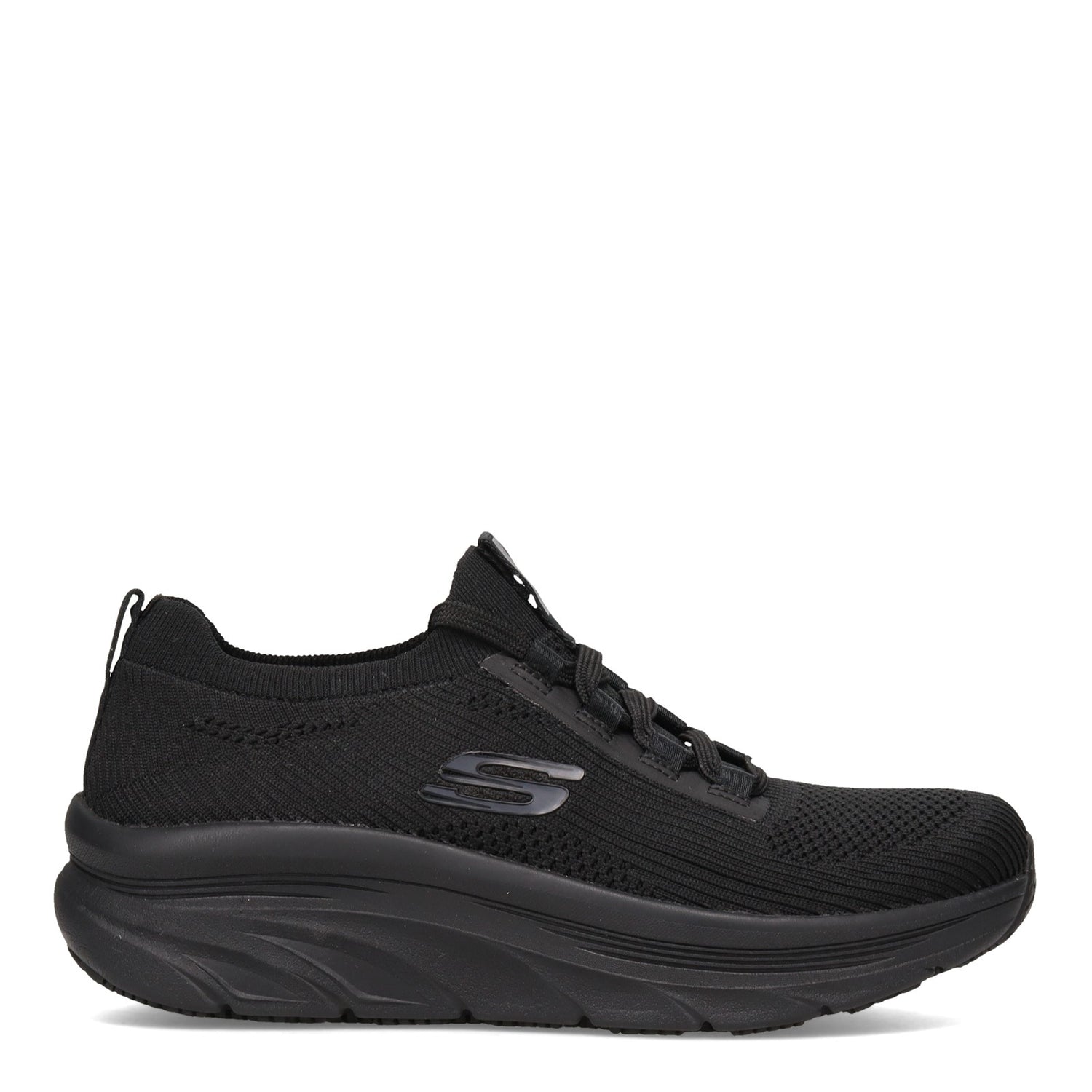 Peltz Shoes  Women's Skechers Work Relaxed Fit: D'Lux Walker SR - Ozema Work Shoe BLACK 108017-BLK