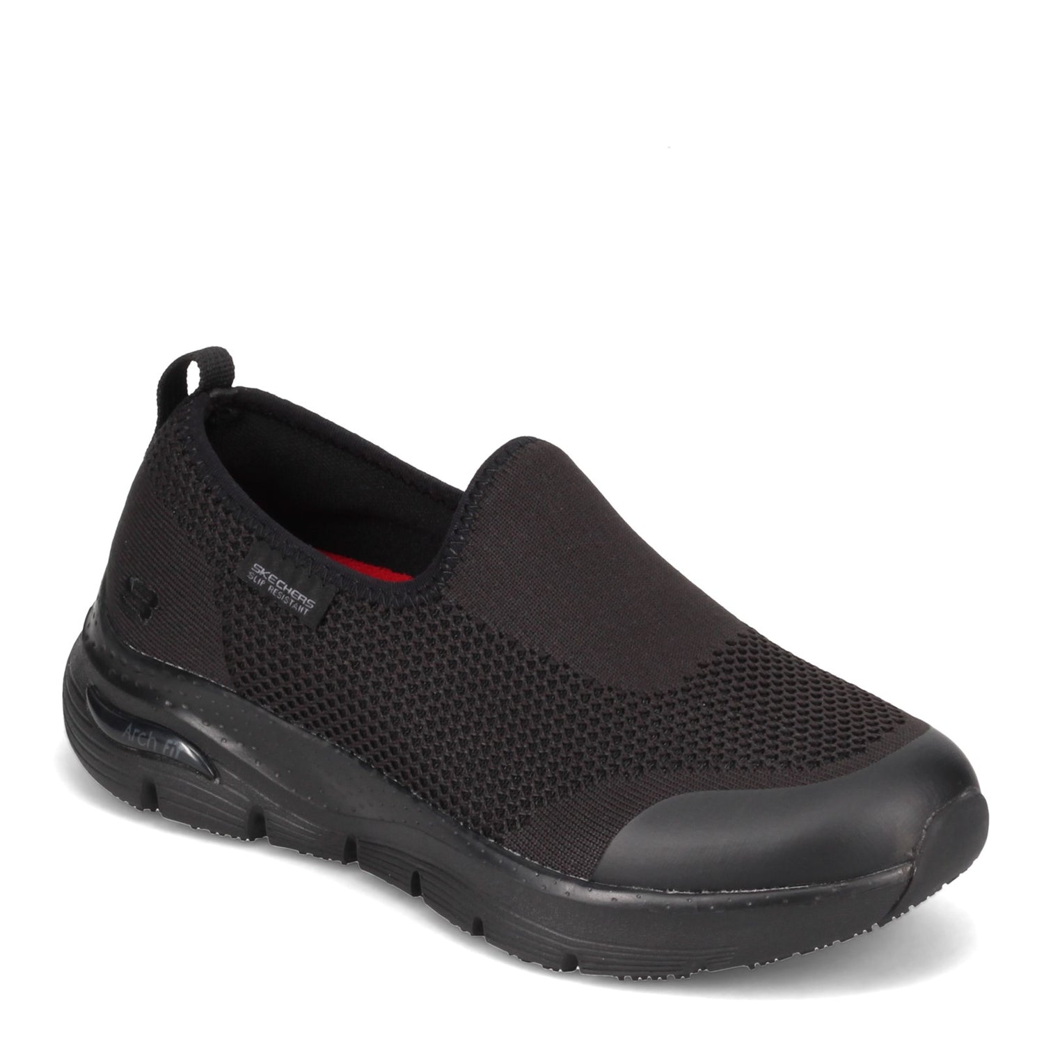 Peltz Shoes  Women's Skechers Absidy SR Slip-On Work Shoe Black 108022-BLK