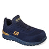 Peltz Shoes  Women's Skechers Work Bulklin - Balran Comp Toe Work Shoe NAVY GOLD 108033-NVGD