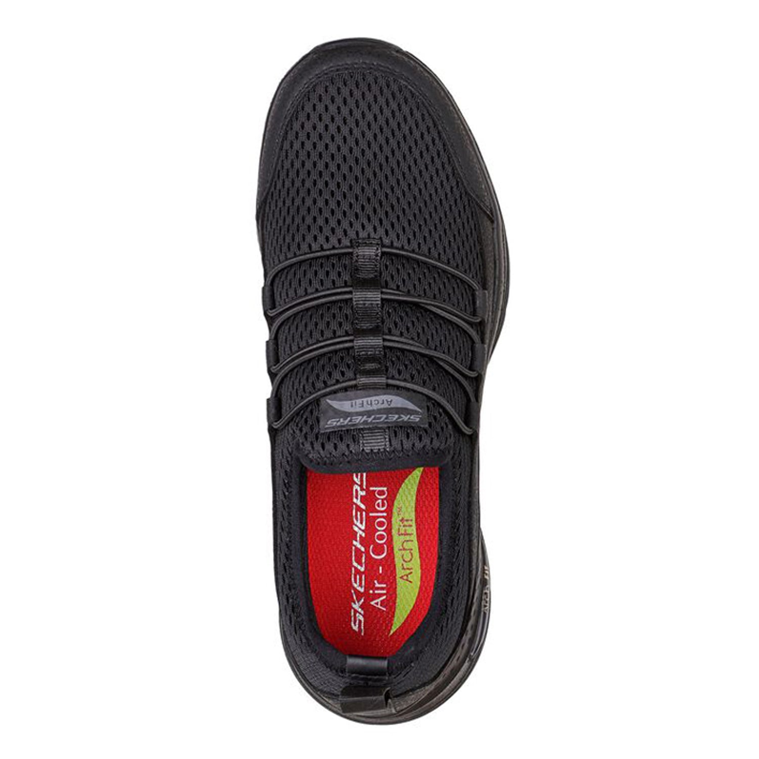 Peltz Shoes  Women's Skechers Arch Fit SR - Jitsy Work Shoe - Wide Width BLACK 108063W-BLK