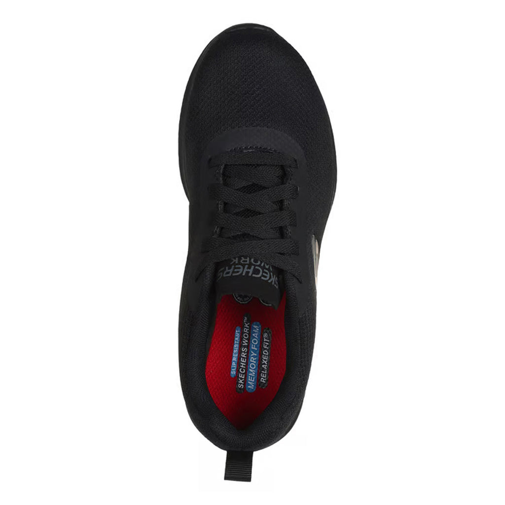 Women's Skechers Work Relaxed Fit: Ultra Flex 3.0 SR - Jinie Sneaker - Wide Width BLACK 108176W-BLK