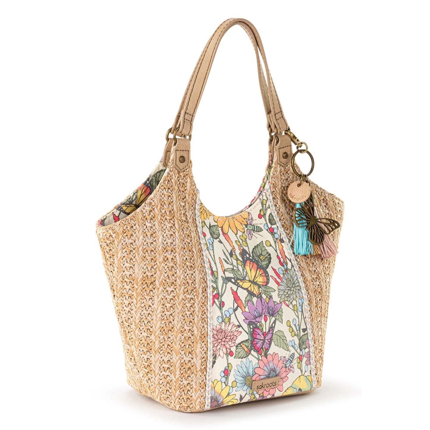 Peltz Shoes  Women's Sakroots Roma Small  Shopper PINKBERRY IN BLOOM 109496-PNKBRY B