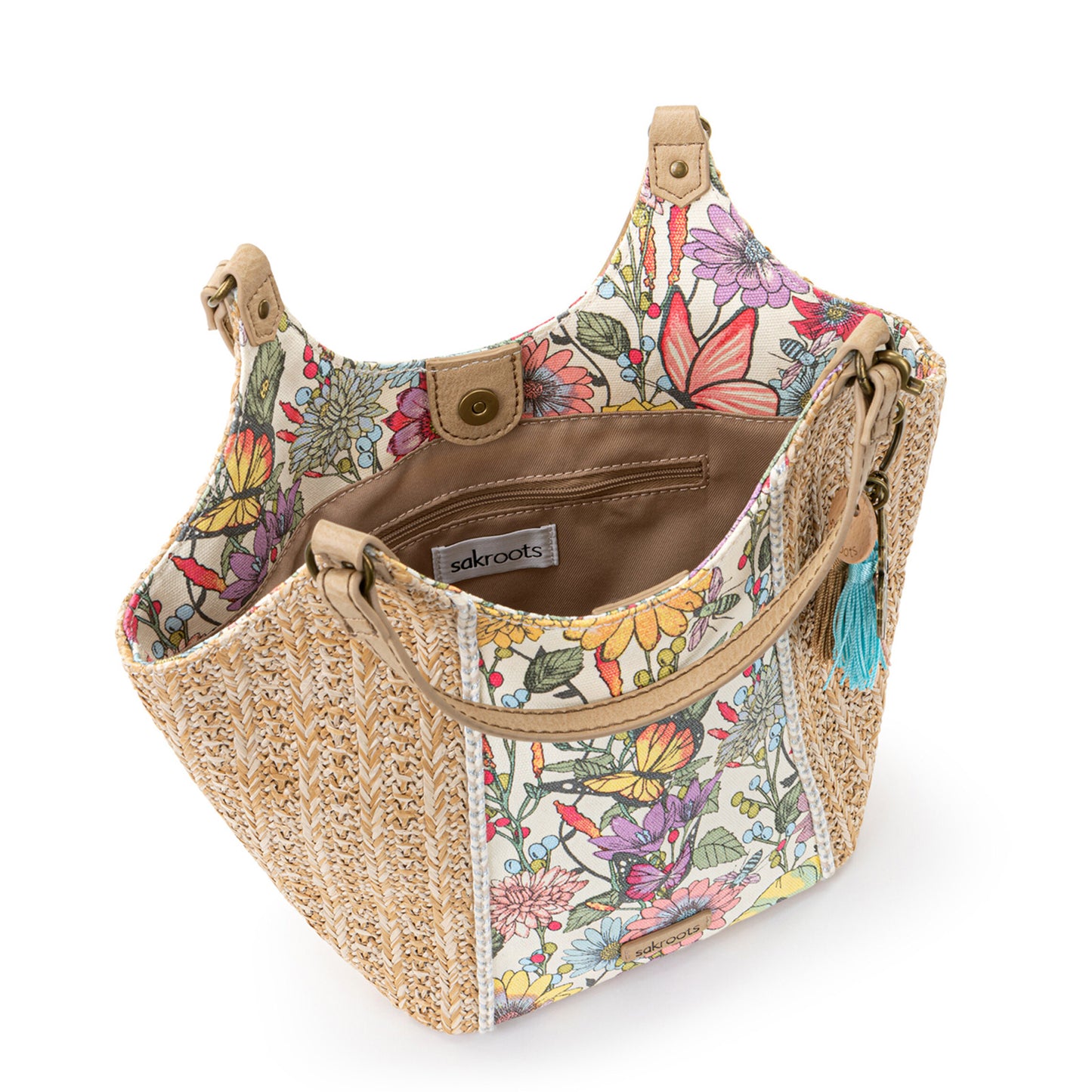 Peltz Shoes  Women's Sakroots Roma Small  Shopper PINKBERRY IN BLOOM 109496-PNKBRY B