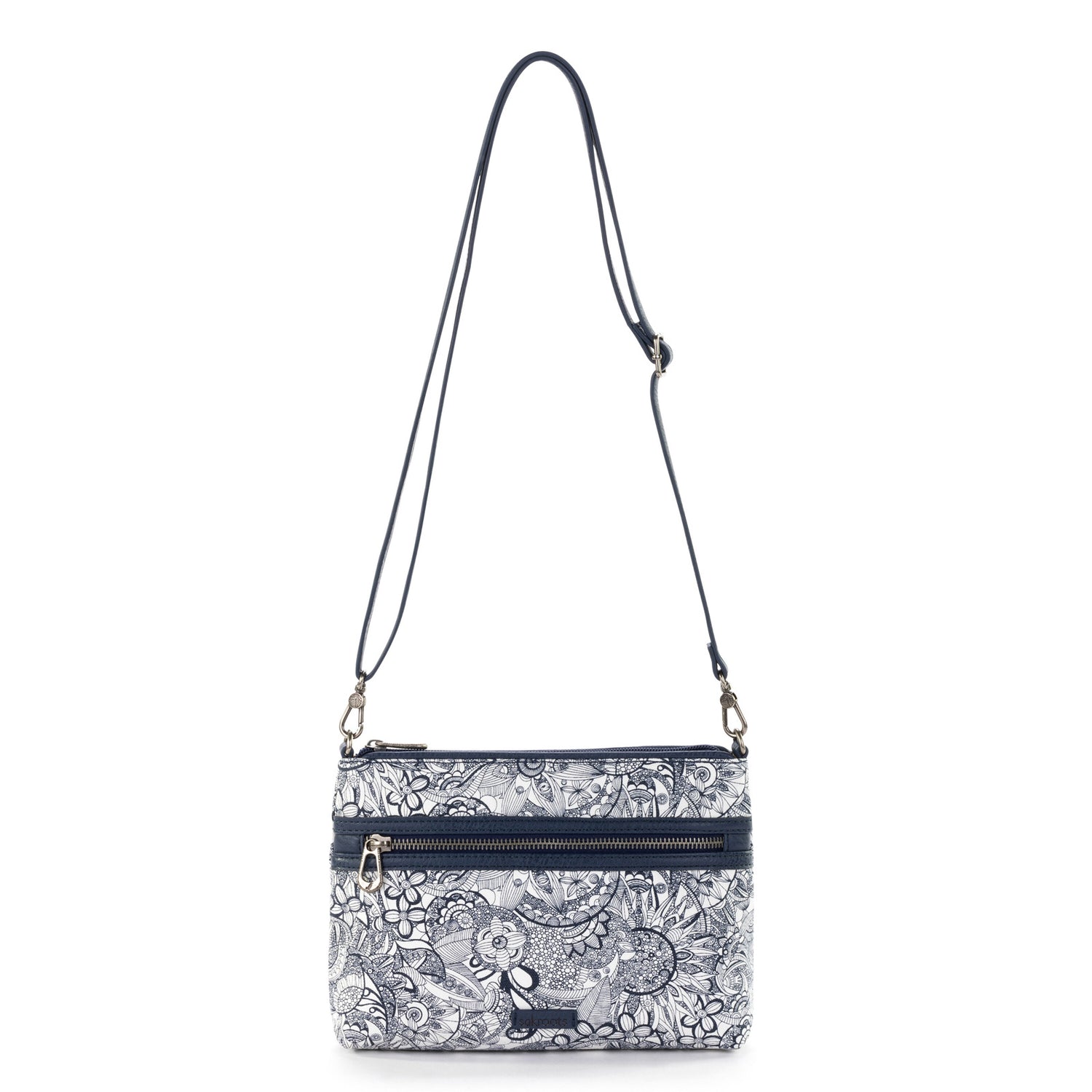 Peltz Shoes  Women’s Sakroots Artist Circle Campus Mini Crossbody NAVY SPIRIT DESERT 109517-NAVY SD