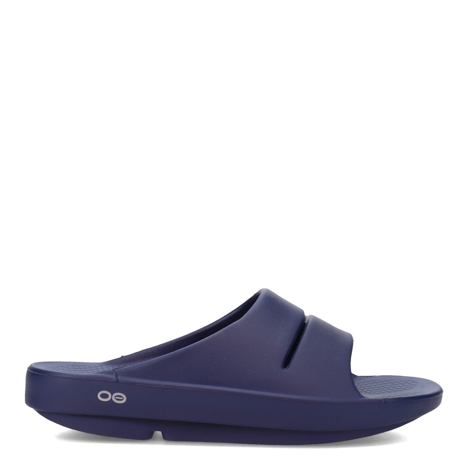Peltz Shoes  Men's Oofos OOahh Slide Sandal NAVY 1100-NAVY