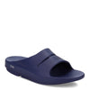Peltz Shoes  Oofos OOahh Unisex Slide Sandal NAVY 1100-NAVY