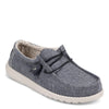 Peltz Shoes  Men's Hey Dude Wally Chambray Slip-On CHAMBRAY NAVY 110062524