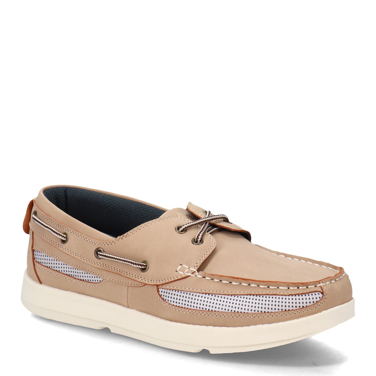 Peltz Shoes  Men's Island Surf Company Cod II Boat Shoe PARCHMENT 11010PAR