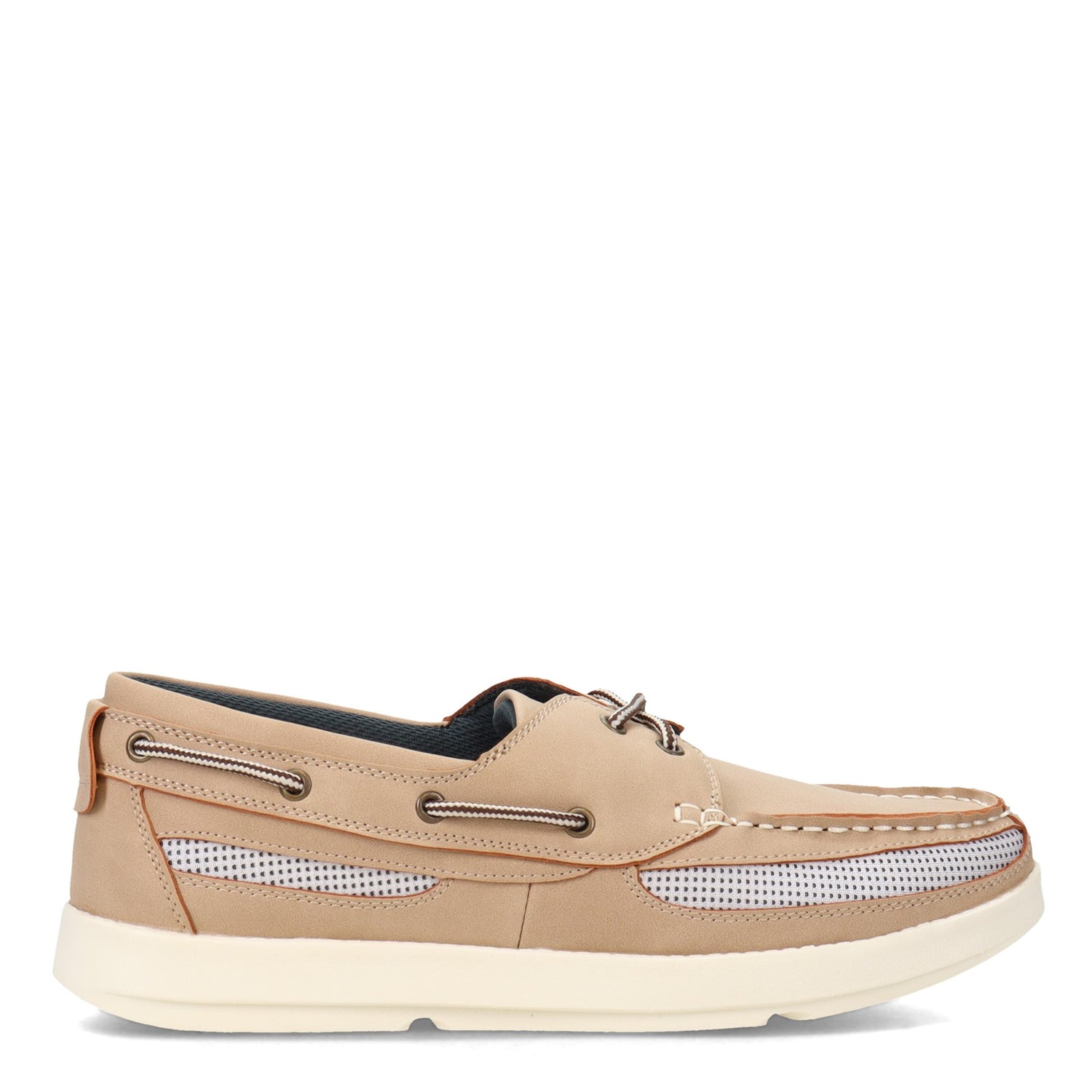 Peltz Shoes  Men's Island Surf Company Cod II Boat Shoe PARCHMENT 11010PAR