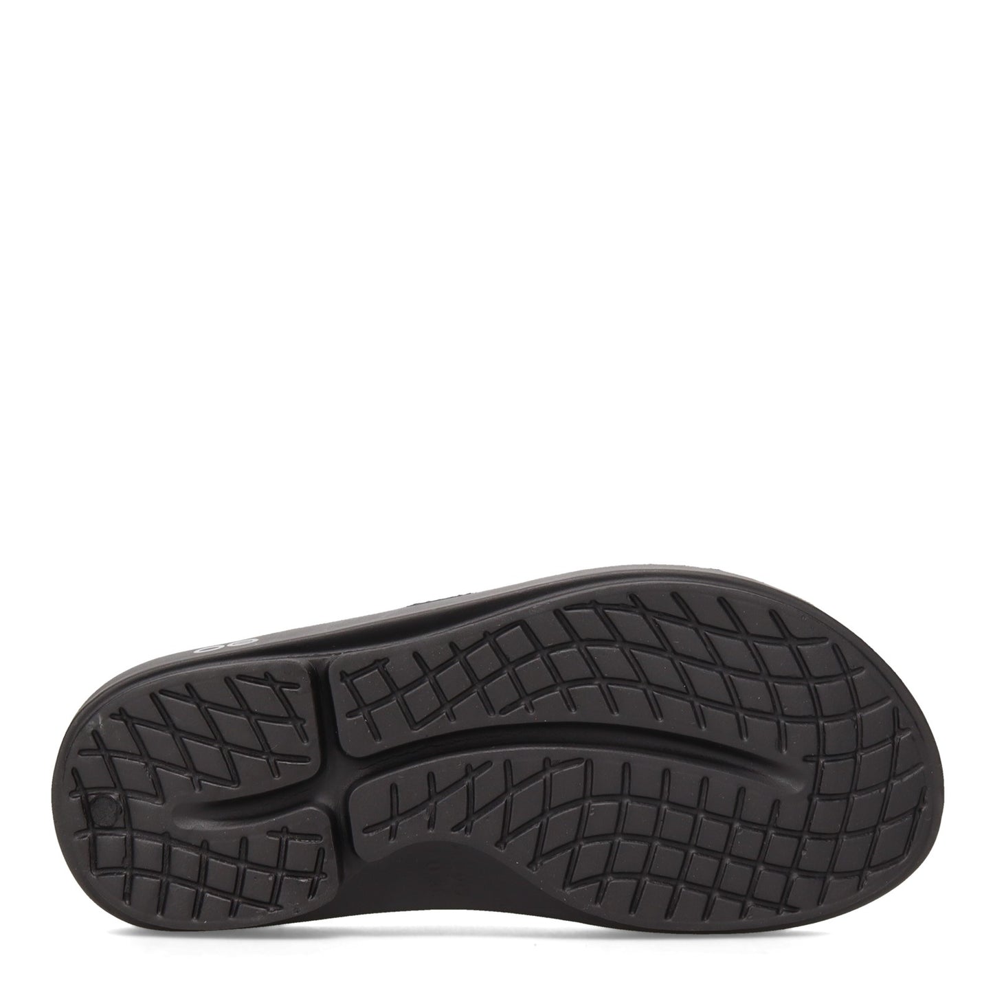 Peltz Shoes  Women's Oofos OOahh Luxe Slide Sandal BLACK GREEN 1103-BLKGRN