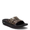 Peltz Shoes  Women's Oofos OOahh Luxe Slide Sandal BLACK / LEOPARD 1103-BLKLEO