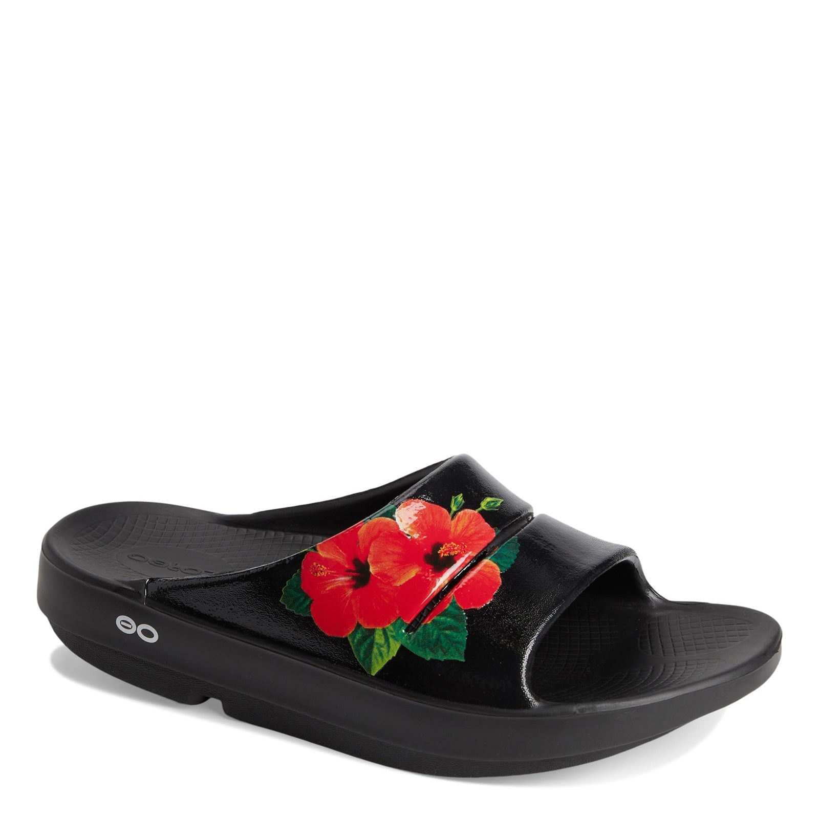 Women's OOmega OOahh Stacked Sandal - Black Sparkle – OOFOS