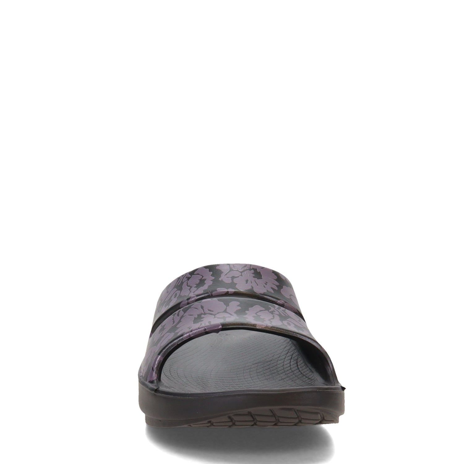 Peltz Shoes  Women's Oofos OOahh Luxe Slide Sandal MIDNIGHT 1103-MIDNIGHT