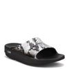 Peltz Shoes  Women's Oofos OOahh Luxe Slide Sandal GREY SNAKE PRINT 1103-SNAKE