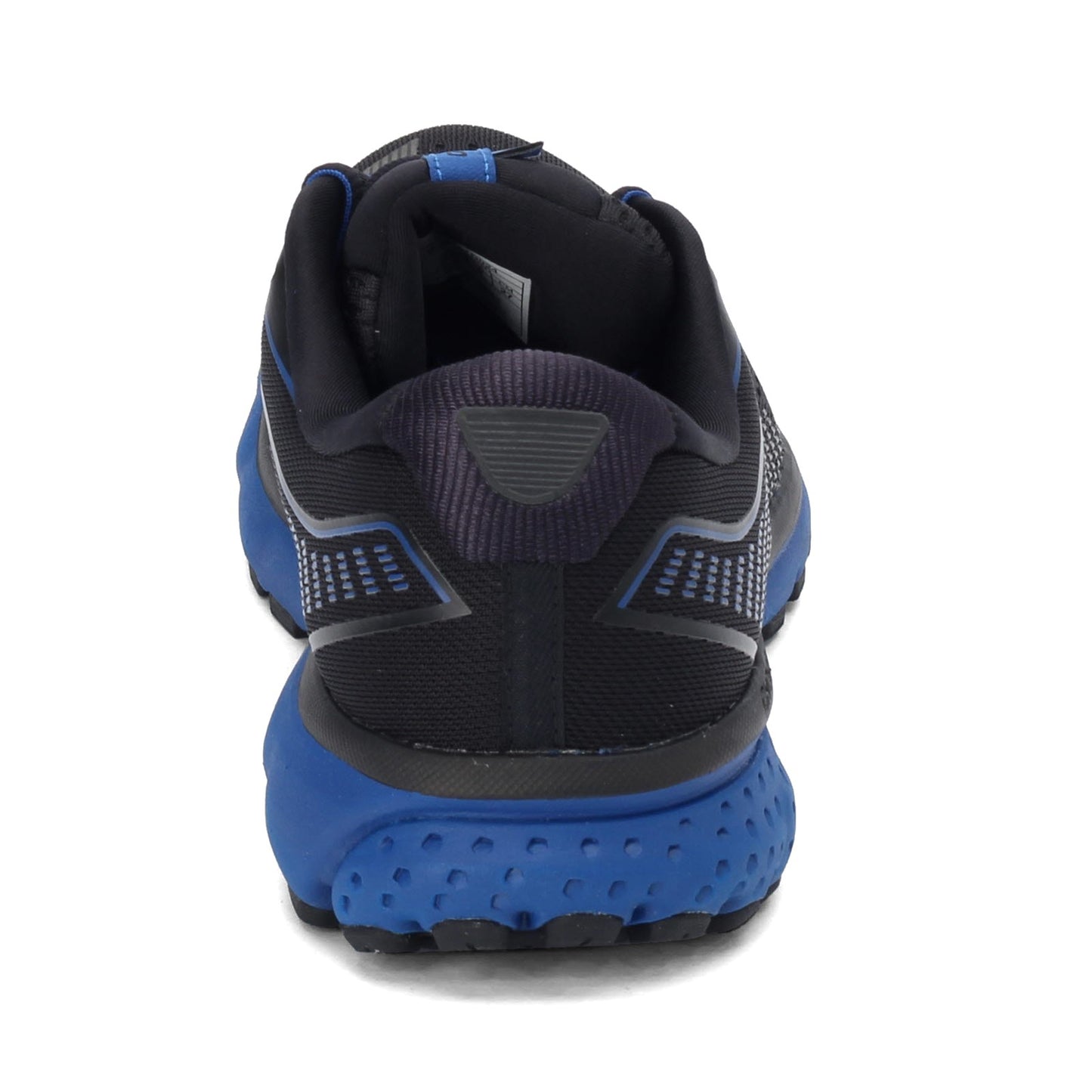 Peltz Shoes  Men's Brooks Ghost 12 Running Shoe Black/Blue 110316 1D 024