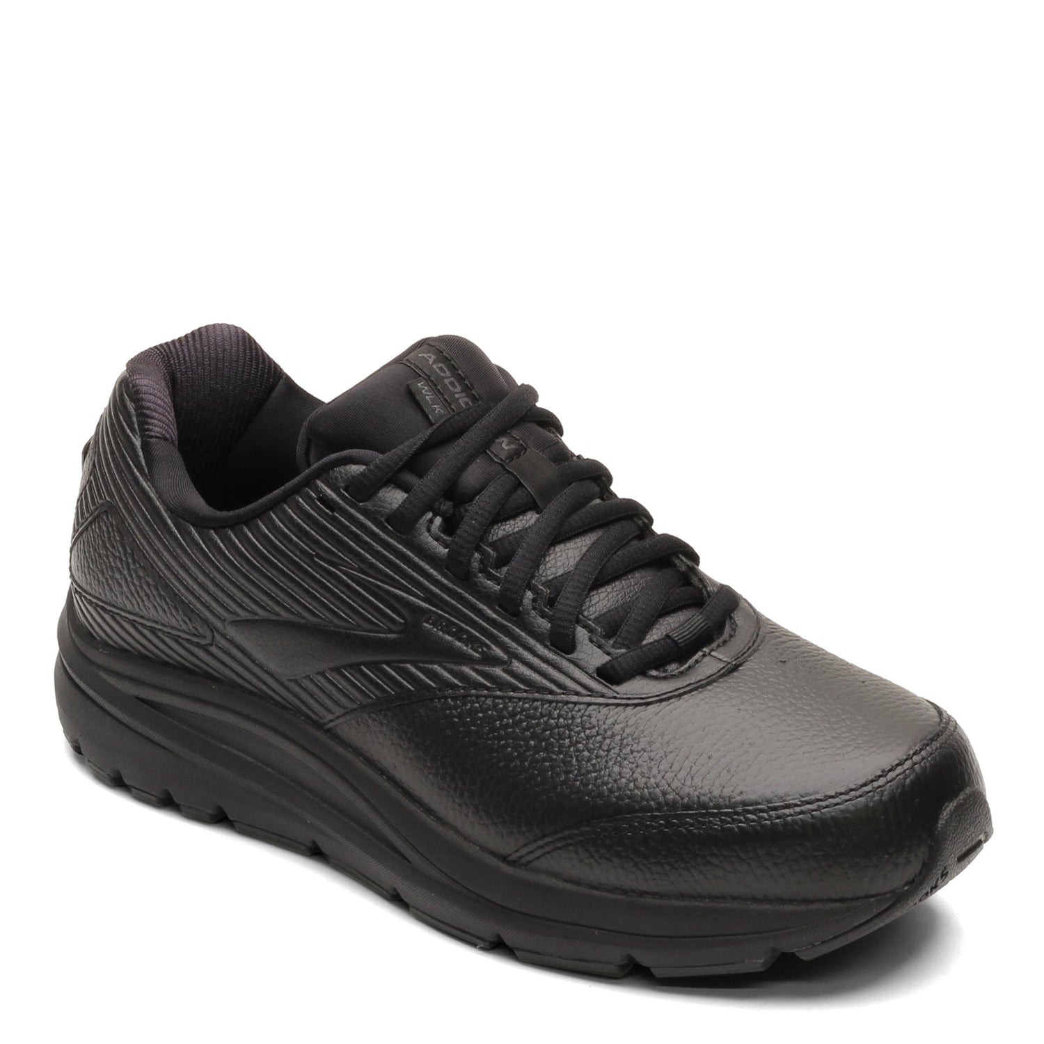 Peltz Shoes  Men's Brooks Addiction Walker 2 Walking Shoe - Extra Wide Black/Black 110318 4E 072