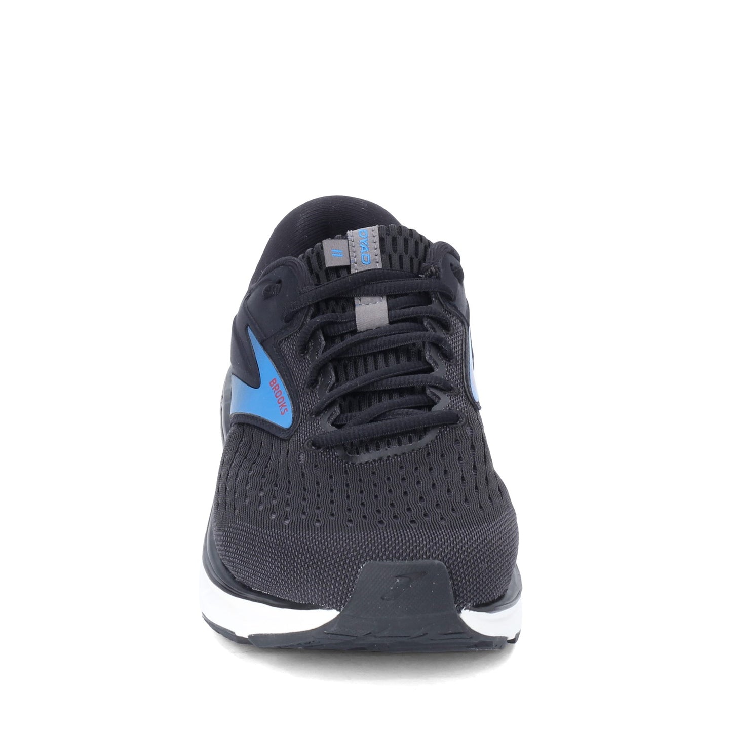 Peltz Shoes  Men's Brooks Dyad 11 Running Shoe - Wide Width Black/Ebony/Blue 110323 2E 064
