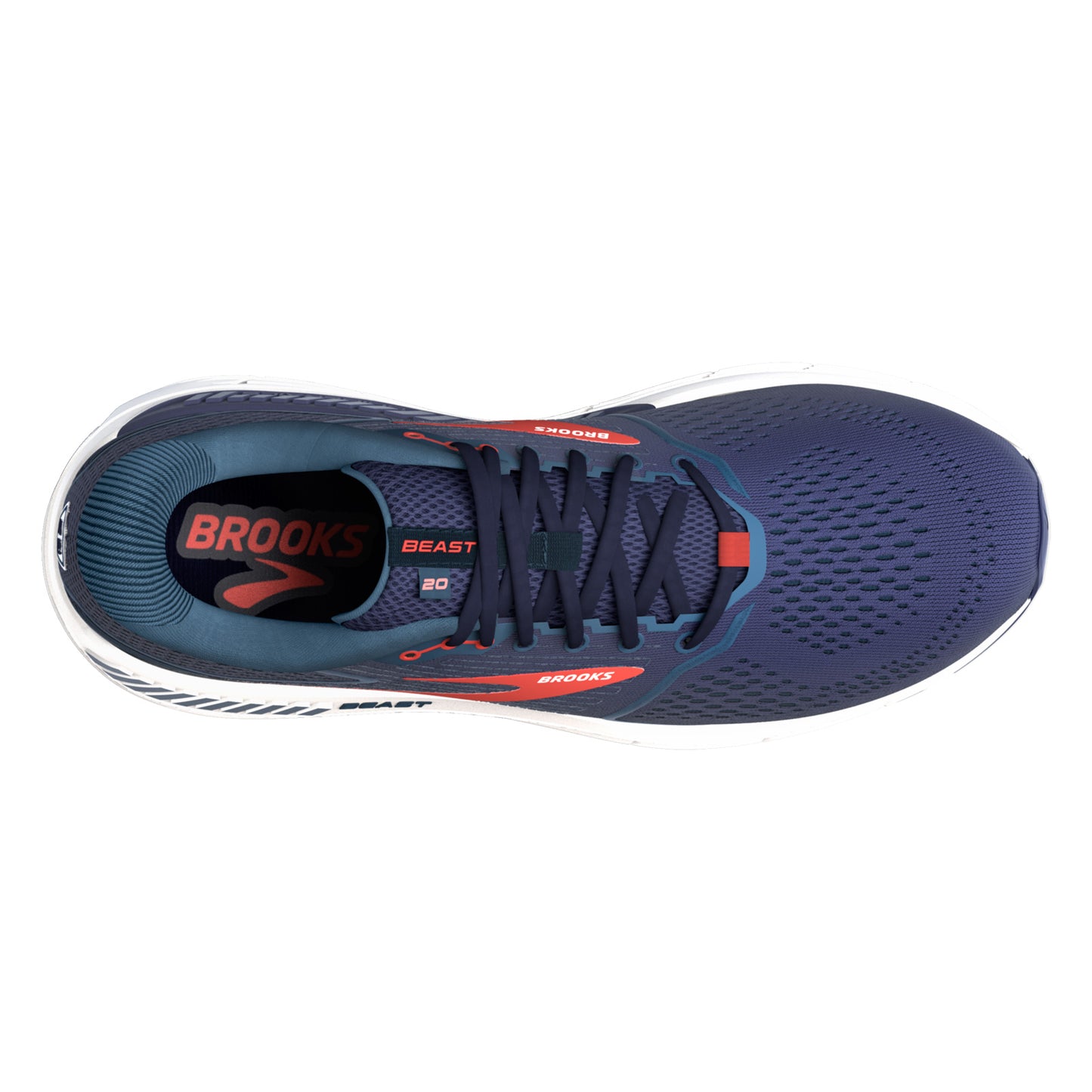 Peltz Shoes  Men's Brooks Beast 20 Running Shoe Peacoat/Midnight/Red 110327 1D 480