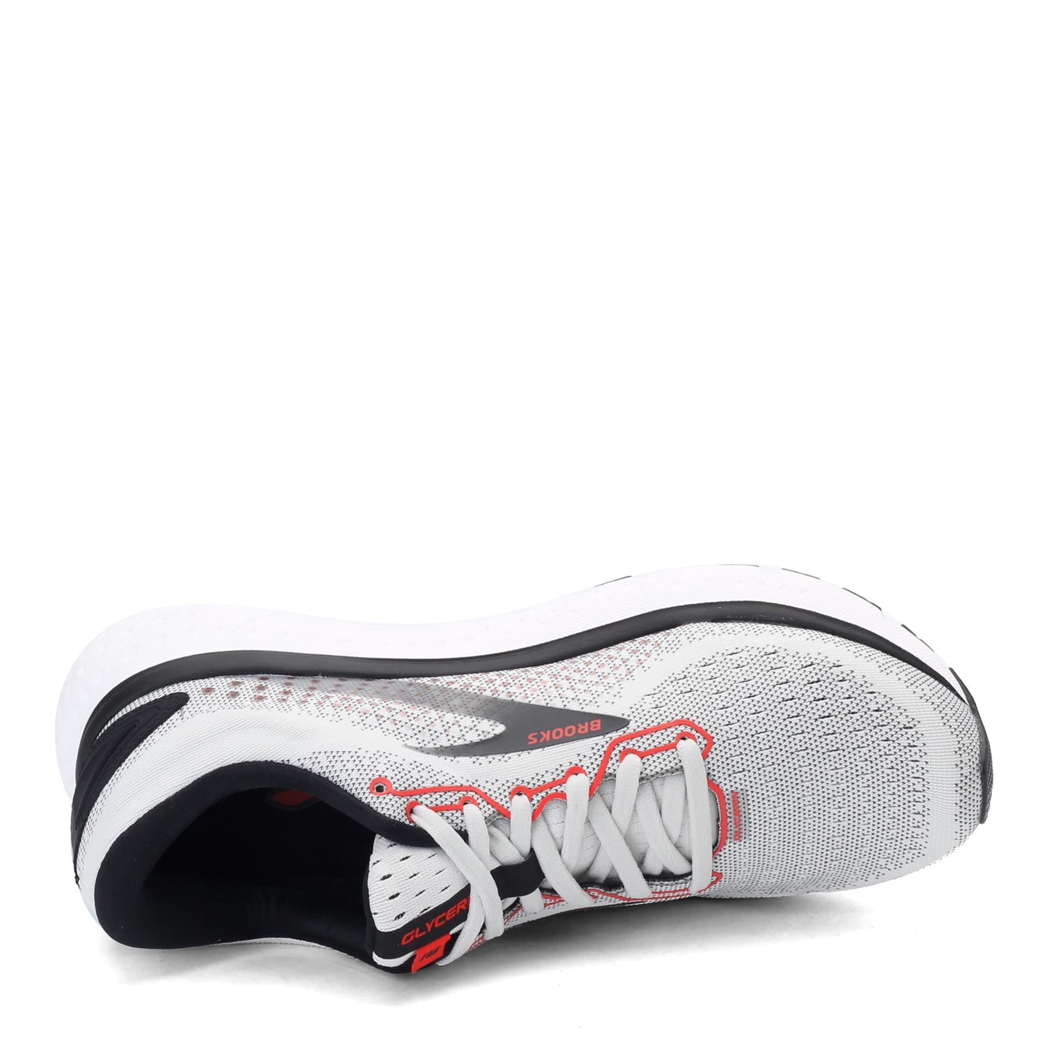 Peltz Shoes  Men's Brooks Glycerin 18 Running Shoe Grey/Black/Red 110329 1D 094