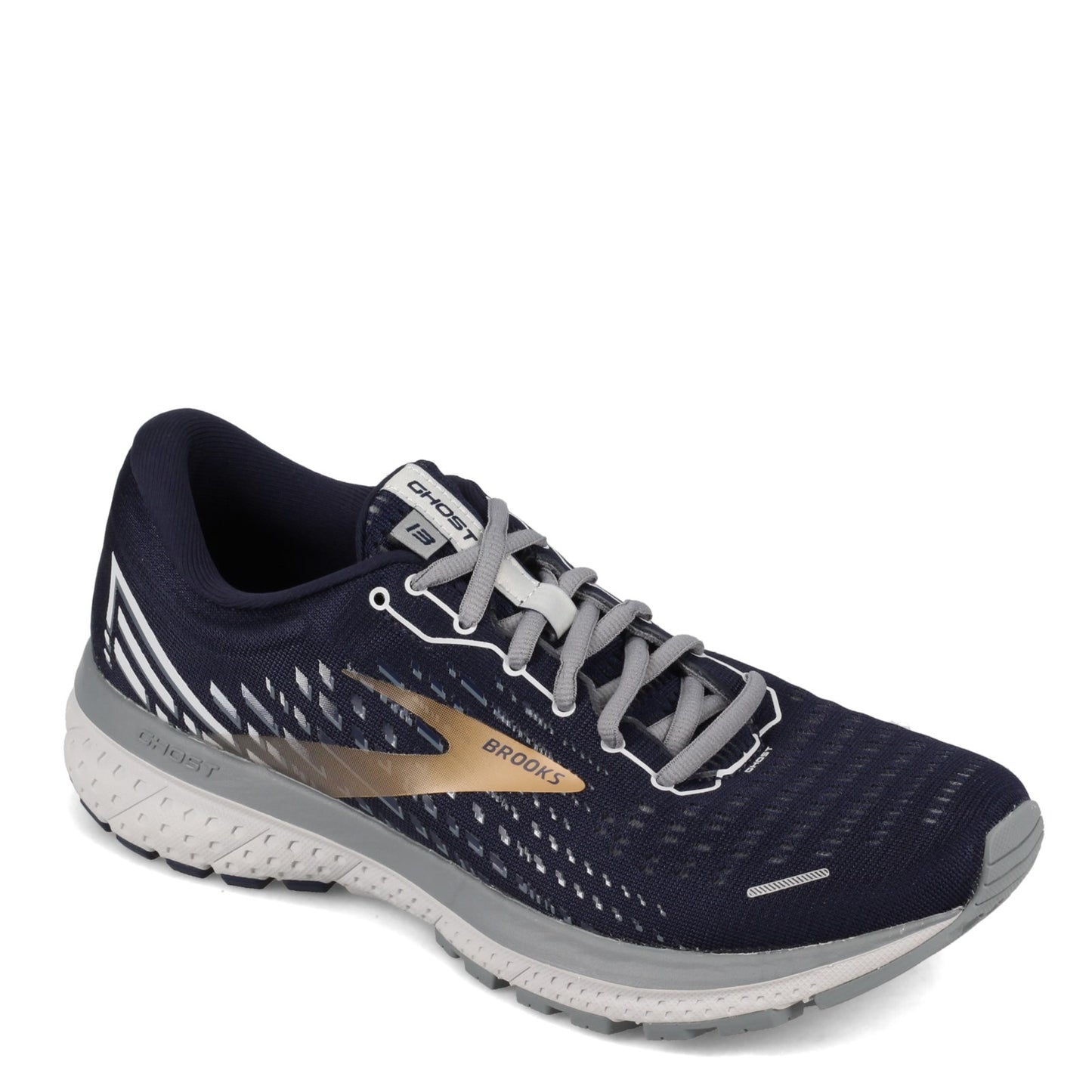 Peltz Shoes  Men's Brooks Ghost 13 Running Shoe PEACOAT 110348-1D-453