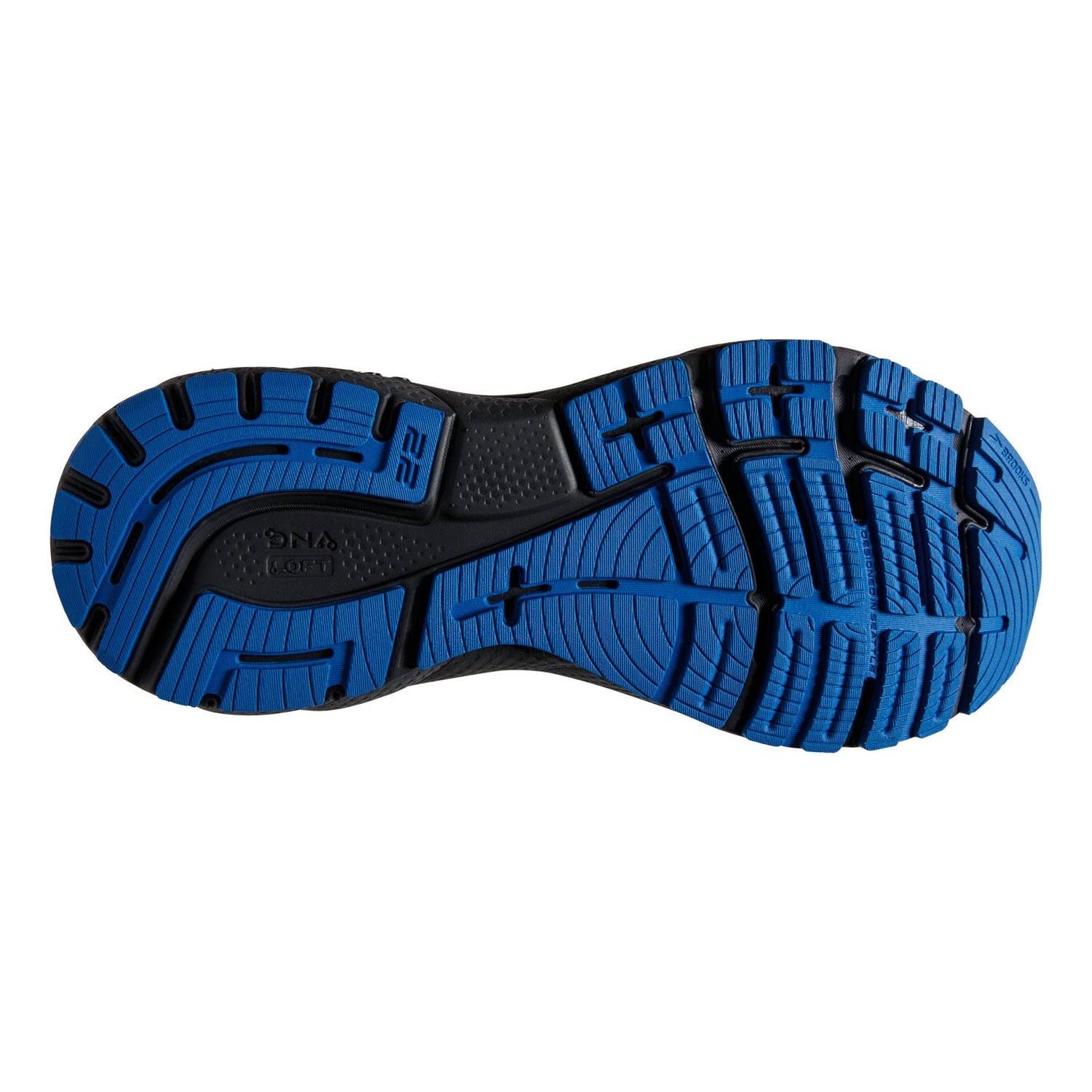 Peltz Shoes  Men's Brooks Adrenaline GTS 22 Running Shoe Black/Blue/Cherry 110366 1D 084