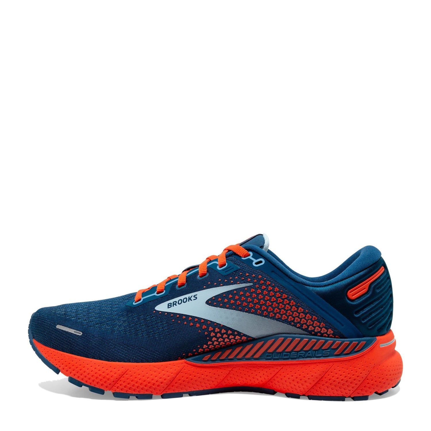 Peltz Shoes  Men's Brooks Adrenaline GTS 22 Running Shoe Blue/Orange 110366 1D 404