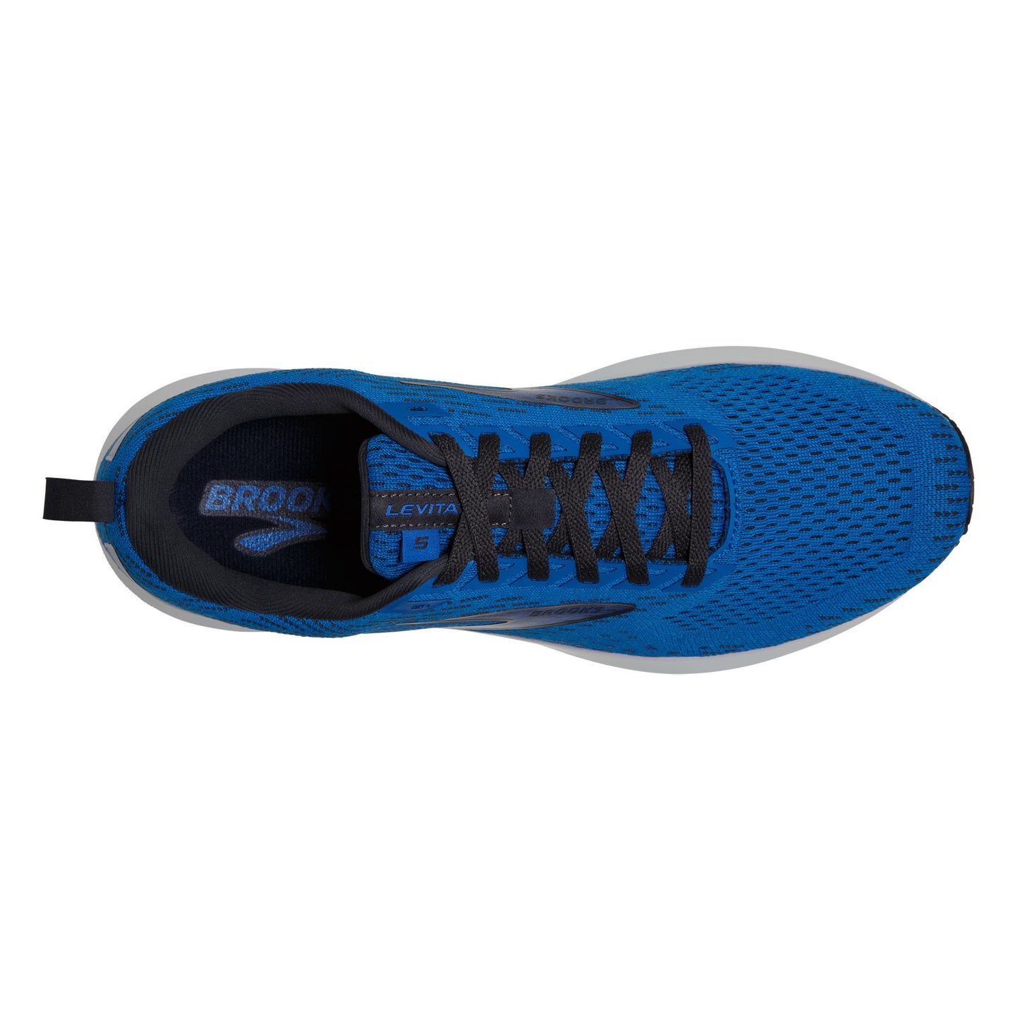 Peltz Shoes  Men's Brooks Levitate 5 Running Shoe Blue/India Ink/White 110370 1D 457