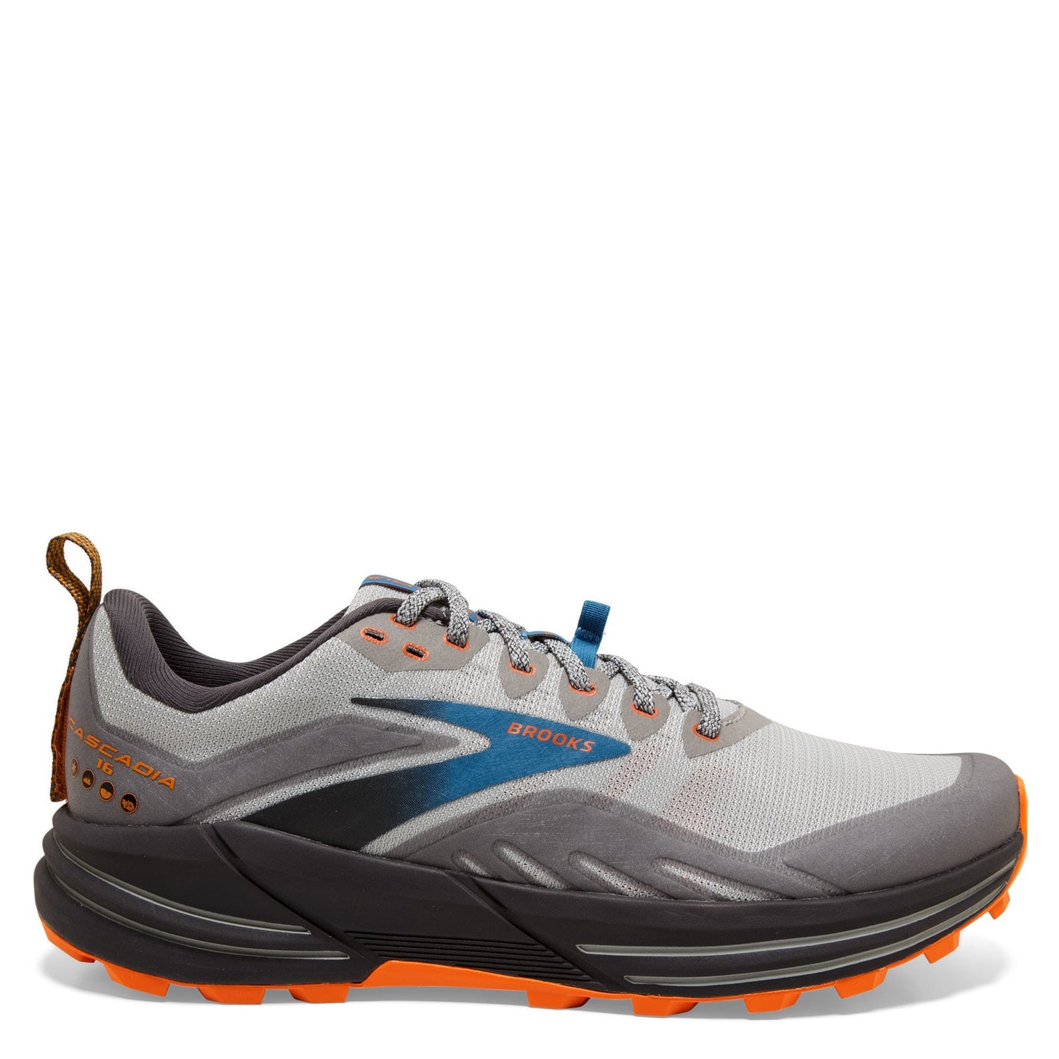 Peltz Shoes  Men's Brooks Cascadia 16 Trail Running Shoe Oyster/Mushroom/Alloy 110376 1D 038