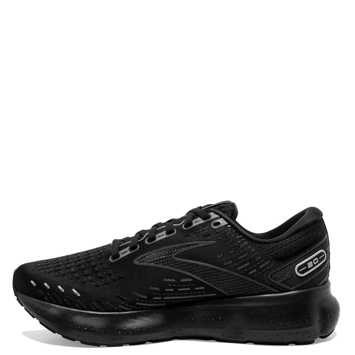 Peltz Shoes  Men's Brooks Glycerin 20 Running Shoe - Wide Width Black/Black 110382 2E 020