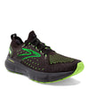 Peltz Shoes  Men's Brooks Glycerin 20 Stealth Fit Running Shoe Black/Green 110384 1D 092