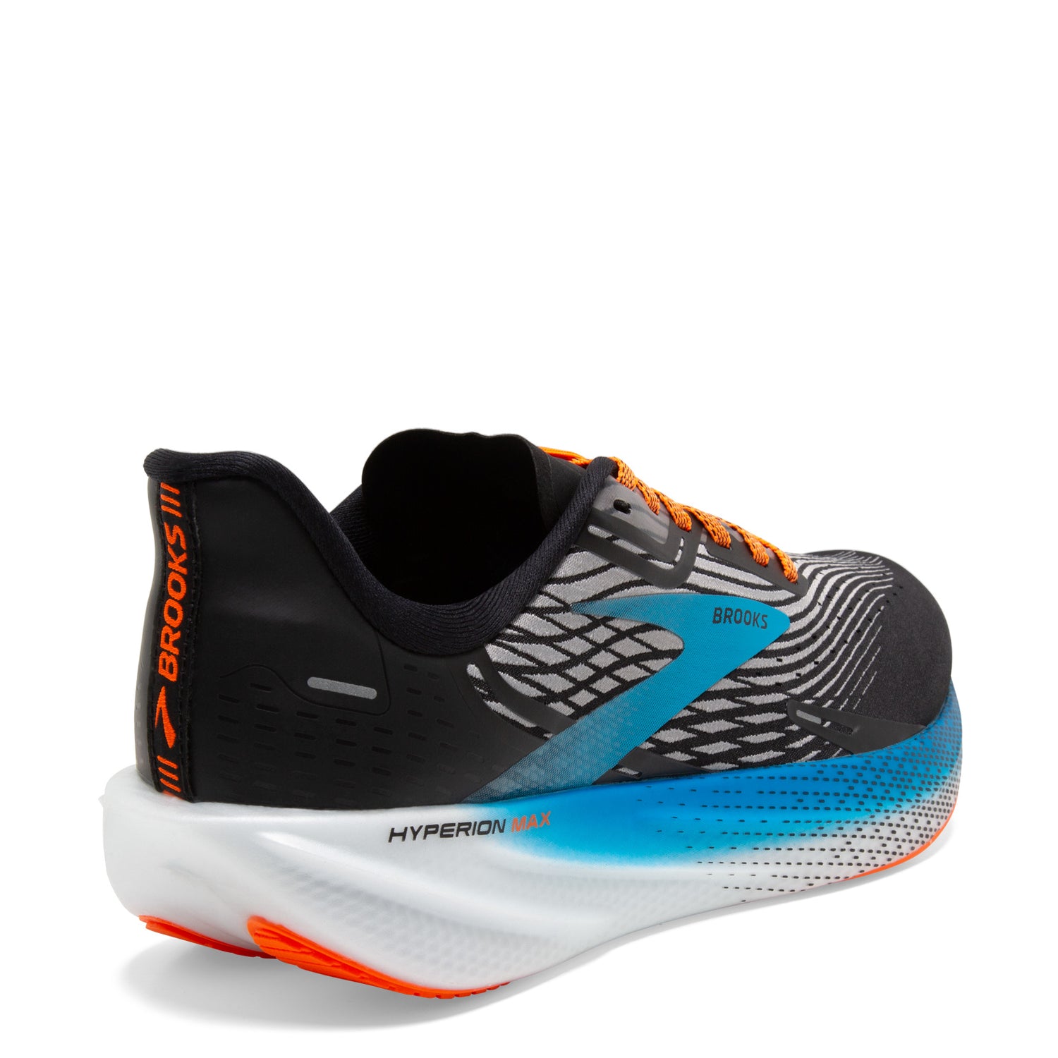 Peltz Shoes  Men's Brooks Hyperion Max Running Shoe Black/Grey/Orange 110390 1D 019