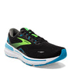 Peltz Shoes  Men's Brooks Adrenaline GTS 23 Running Shoe Black/Blue/Green 110391 1D 006