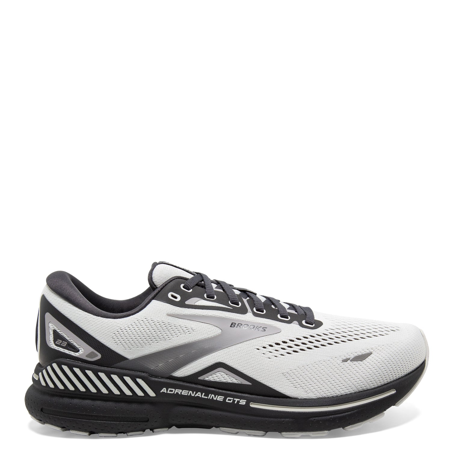 Peltz Shoes  Men's Brooks Adrenaline GTS 23 Running Shoe Oyster/Ebony/Alloy 110391 1D 065