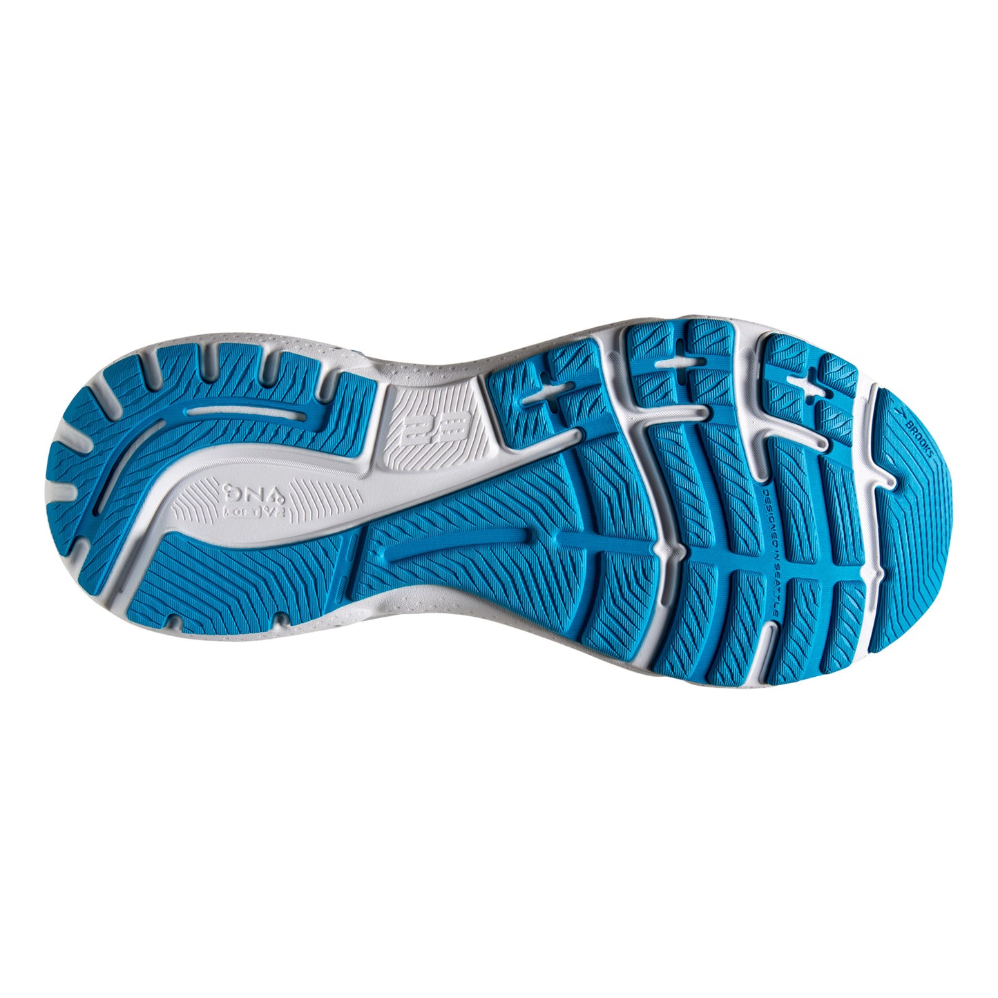 Peltz Shoes  Men's Brooks Adrenaline GTS 23 Running Shoe - Extra Wide Width Black/Blue/Green 110391 4E 006