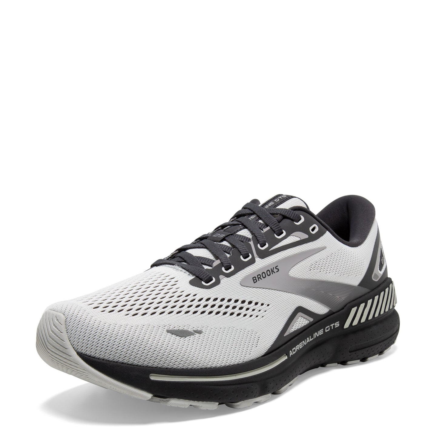 Peltz Shoes  Men's Brooks Adrenaline GTS 23 Running Shoe - Extra Wide Width Oyster/Ebony/Alloy 110391 4E 065