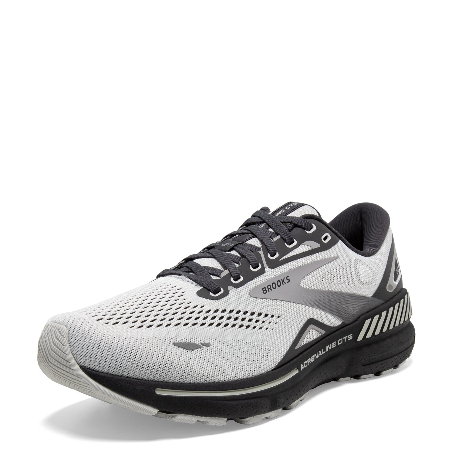 Peltz Shoes  Men's Brooks Adrenaline GTS 23 Running Shoe - Extra Wide Width Oyster/Ebony/Alloy 110391 4E 065