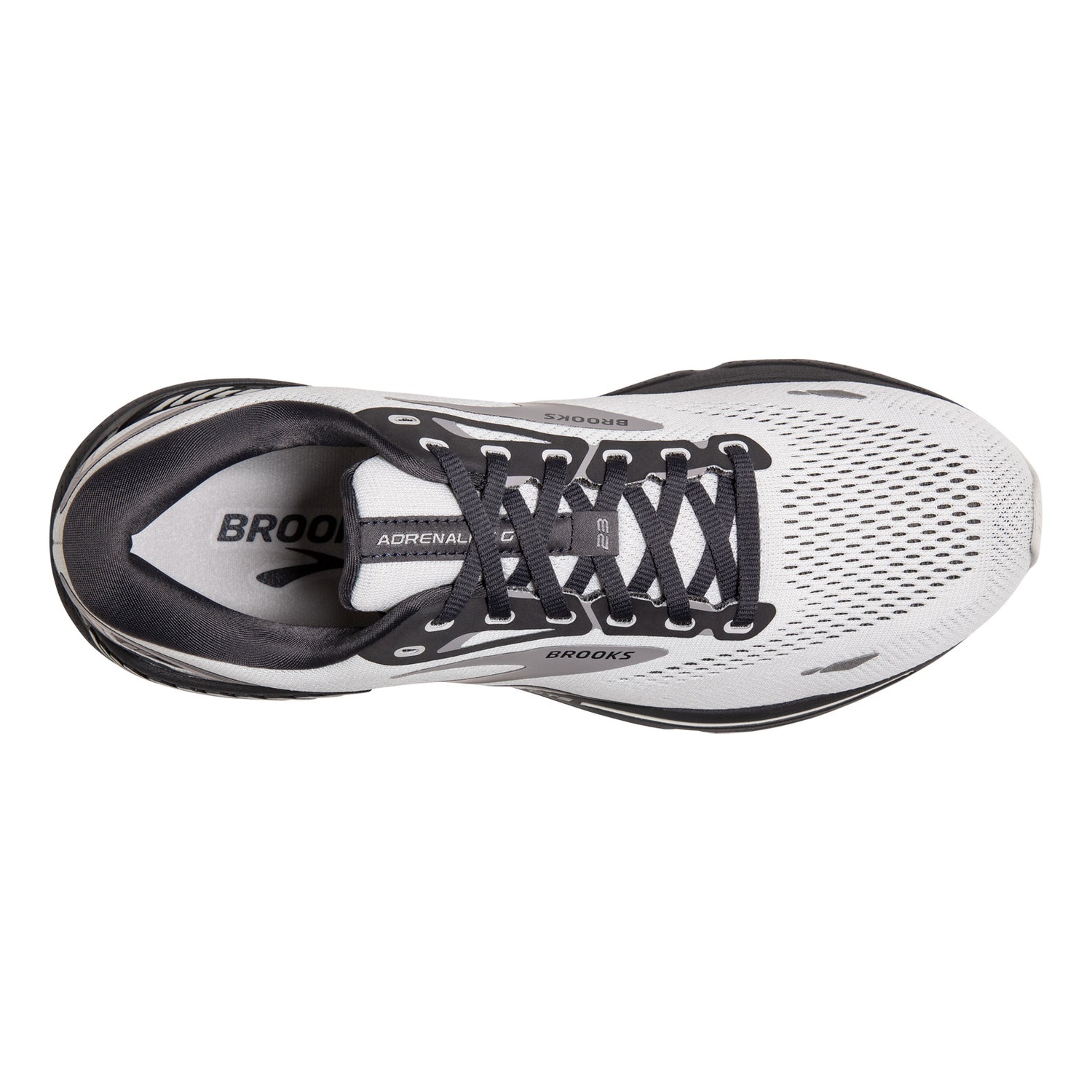 Peltz Shoes  Men's Brooks Adrenaline GTS 23 Running Shoe - Extra Wide Width Oyster/Ebony/Alloy 110391 4E 065