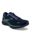 Peltz Shoes  Men's Brooks Ghost 15 Running Shoe Crown Blue/Black/Green 110393 1D 428