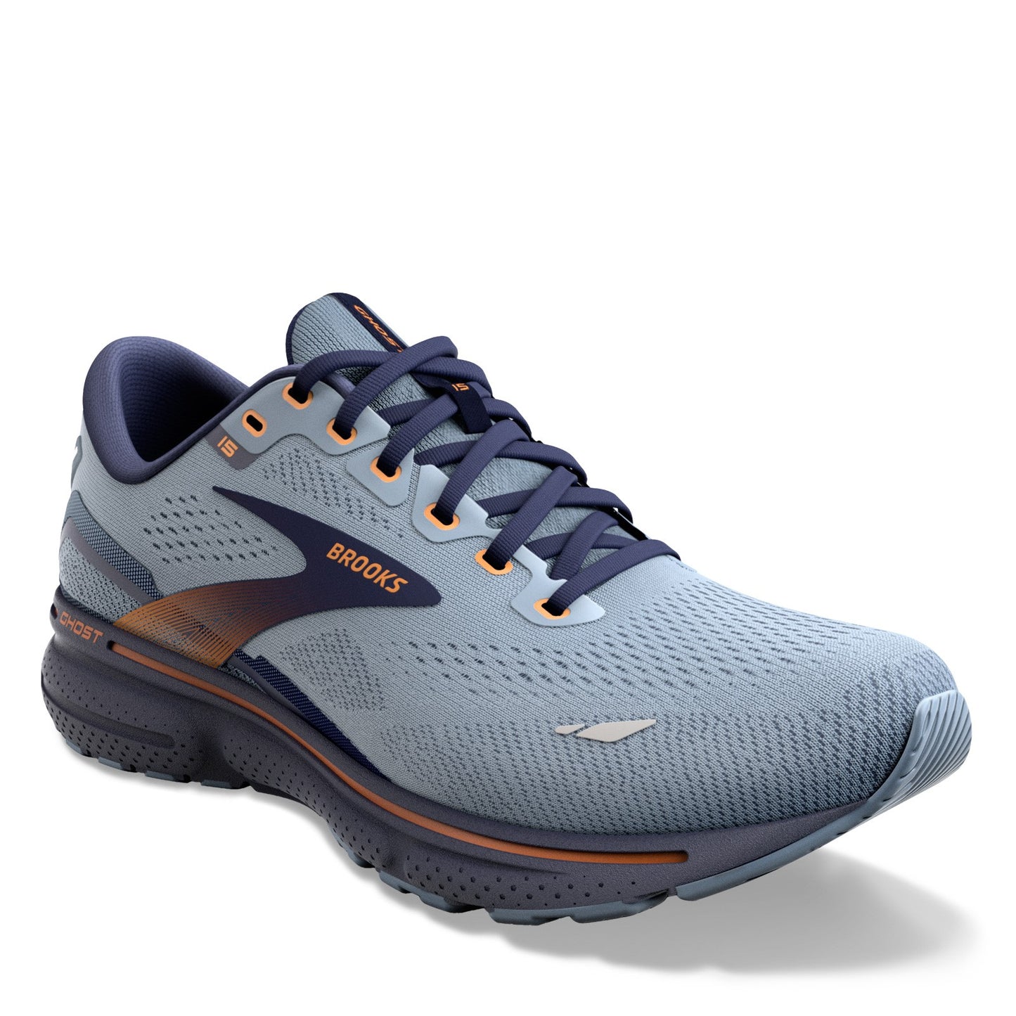 Peltz Shoes  Men's Brooks Ghost 15 Running Shoe - Wide Width Flinstone/Peacock 110393 2E 025