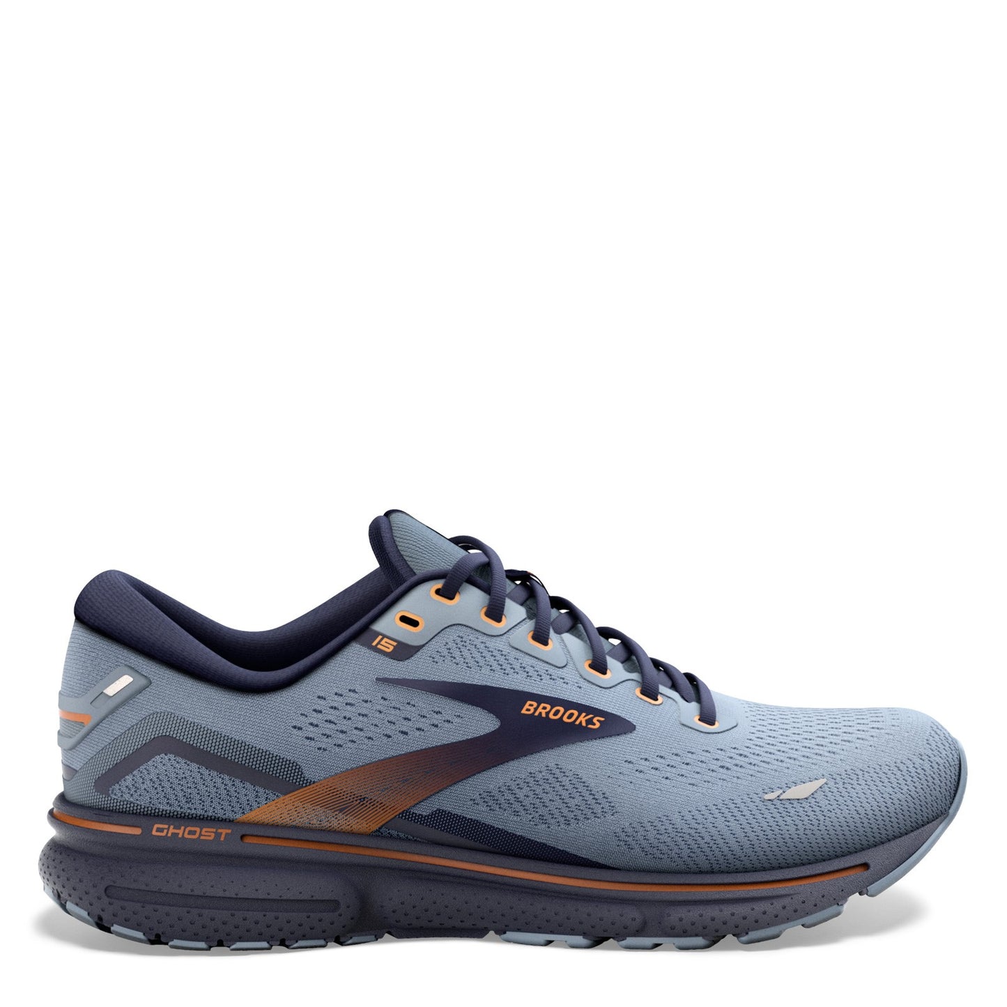 Peltz Shoes  Men's Brooks Ghost 15 Running Shoe - Wide Width Flinstone/Peacock 110393 2E 025