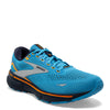 Peltz Shoes  Men's Brooks Ghost 15 GTX Running Shoe Blue/Peacoat/Orange 110394 1D 480