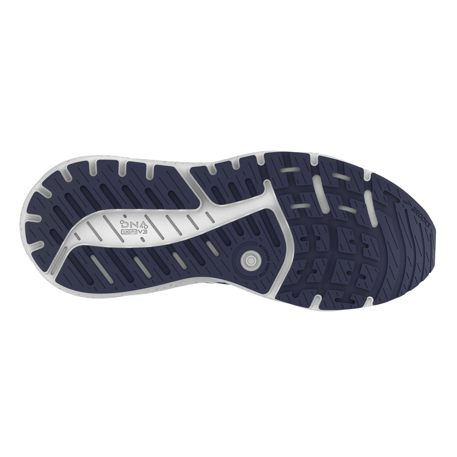 Peltz Shoes  Men's Brooks Beast GTS 23 Running Shoe - Wide Width Navy/Blue/White 110401 2E 495